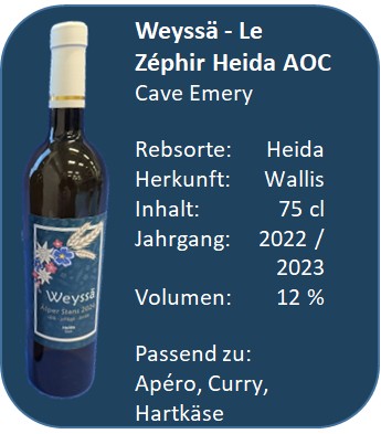 Weyssä ein feiner Tropfen- le zephir heida